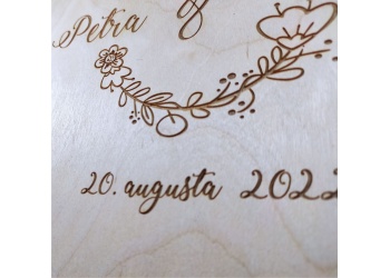 Svadobná kniha hostí drevený obal 20226 b